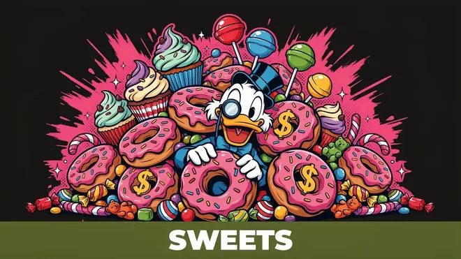 Snoep thema gokkasten met donuts